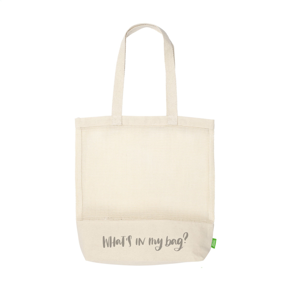 Logo trade advertising products picture of: Natura Organic Mesh Shopper (180 g/m²) shopping bag